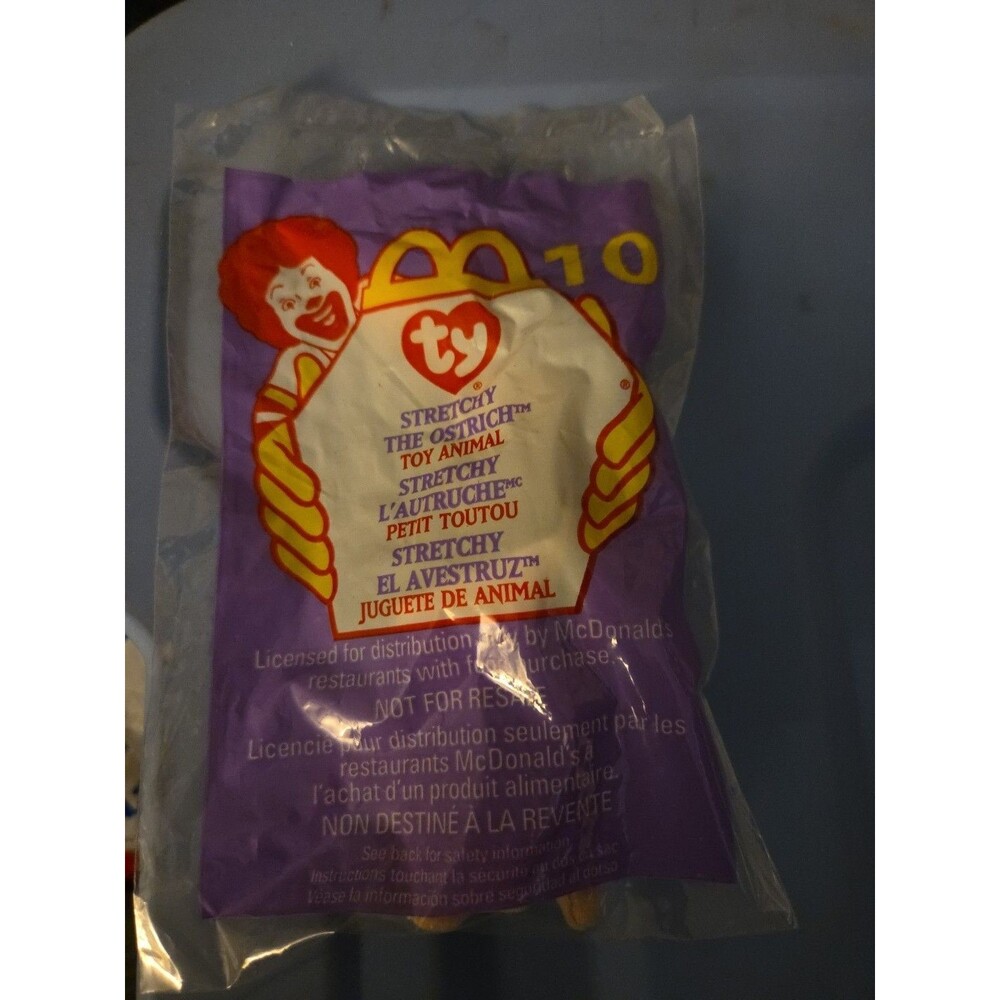 Mcdonalds Ty Beanie Babies #10 Stretchy The Ostrich